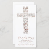 カッパークリスチャンクロスジョン14悔やみや弔慰ありがとう サンキューカード (正面/裏面)