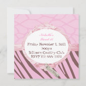 カッパーソナライズされたプケーキサファリ招待状 招待状 (裏面)