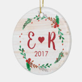 カッパーソナライズされたプルズイニシャルオーナメント セラミックオーナメント (左)