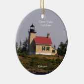 カッパーハーバーライトハウスサークルオーナメント セラミックオーナメント (右)