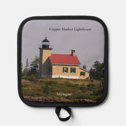 カッパーハーバーライトハウスポットホルダー 鍋敷き (正面)