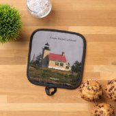 カッパーハーバーライトハウスポットホルダー 鍋敷き (トップダウン)