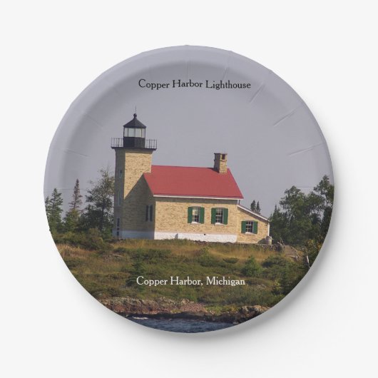 カッパーハーバーライトハウス紙プレート ペーパープレート (正面)