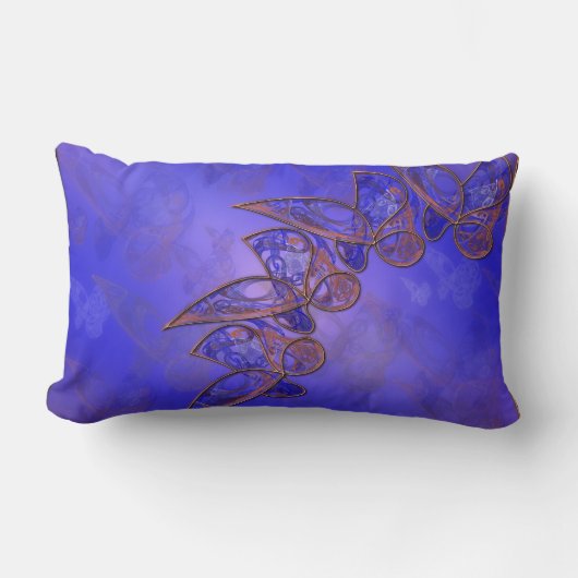カッパーバタフライのクッション ランバークッション (正面)