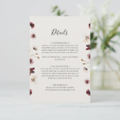 カッパーバーガンディ ワイルドフラワー | ベージュの詳細 エンクロージャーカード (スタンド正面)