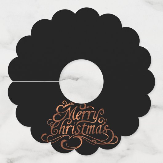 カッパーフェイクメリークリスマファンシースデザイン ワイングラスタグ (正面)