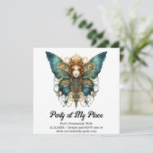 カッパーフライ エンプレス バタフライ スチームパンク ウェディング 案内状 (スタンド正面)