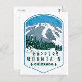 カッパーマウンテンコロラドスキーバッジ ポストカード (正面/裏面)