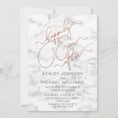 カッパーマーブルの後の幸せな婚約パーティ 招待状 (正面)