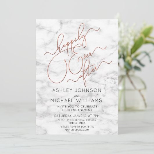 カッパーマーブルの後の幸せな婚約パーティ 招待状 (スタンド正面)