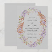 カッパーリラの花輪の結婚式 招待状 (正面/裏面)