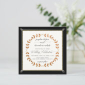 カッパールックローレルリーフリースブラックタエレガントイ 招待状 (スタンド正面)