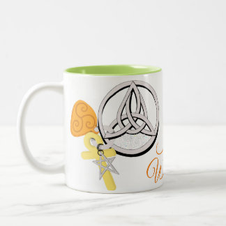 カッパー·ウィチン·トリスケルトラ·アンク·ペンタグラム ツートーンマグカップ