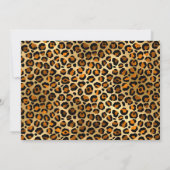 カッパー ゴールド レオパード ホイル ジェム ハート 21歳の誕生日 招待状 (裏面)