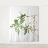 カッパー パームズ ビーチ ウェディング フォトブース 背景 タペストリー (正面)