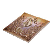 カッパー メタリック イリデセント タツノオトシゴ D1223 タイル (側面)