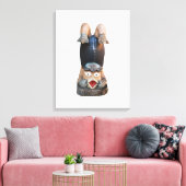 カッパ河童ハンドスタンド キャンバスプリント (インサイチュ (リビング))