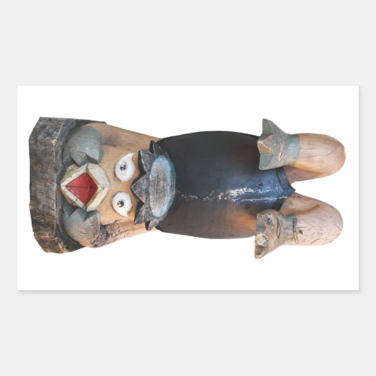 カッパ河童ハンドスタンド 長方形シール (正面)