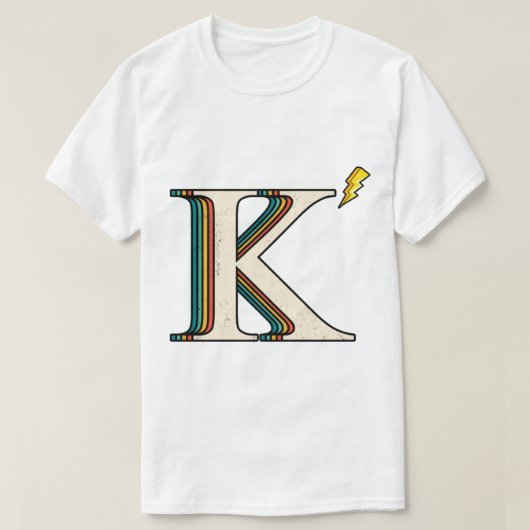 カッパKレトロ文字(透明) Tシャツ (デザイン正面)