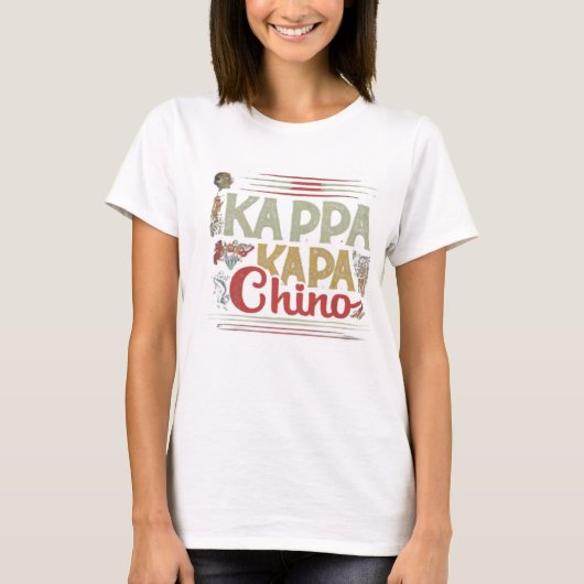 カッパKappaチノおもしろいコーヒー愛好家Tシャツ Tシャツ (正面)