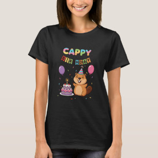 カッピーのお誕生日おめでとう ジュングル動物パーティ ビーバー Tシャツ