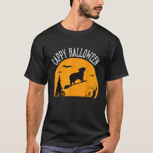 カッピーハロウィンおもしろカピバラコスチューム Tシャツ (正面)