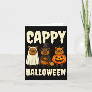 カッピーハロウィンおもしろカピバラ幽霊魔女カボチャ カード