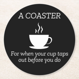 カップが出る時のコーヒー好きタップ ラウンドペーパーコースター