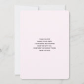 カップでかわいいピンクのフクロウ サンキューカード (裏面)