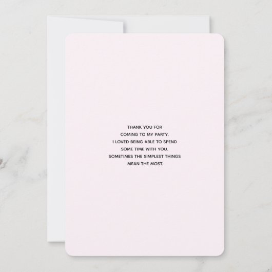 カップでかわいいピンクのフクロウ サンキューカード (裏面)