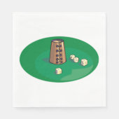 カップとサイコロゲームのナプキン スタンダードランチョンナプキン (正面)