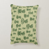 カップとポットの中の多肉性サボテンのシルエット アクセントクッション (裏面(縦))