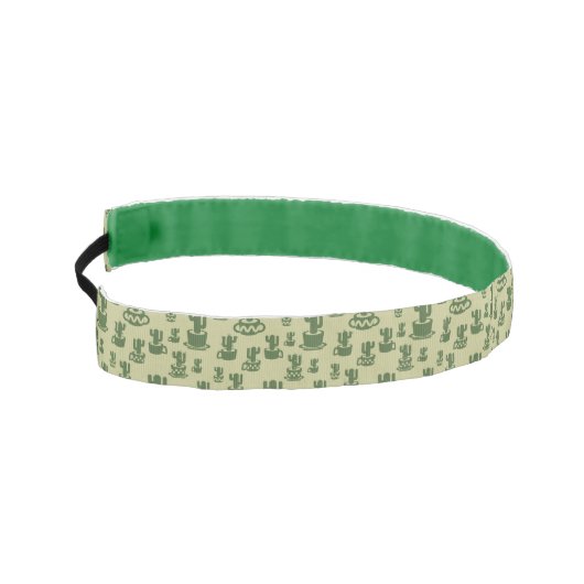 カップとポットの多肉性サボテンのシルエット アスレチックヘッドバンド (左)