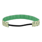 カップとポットの多肉性サボテンのシルエット アスレチックヘッドバンド (裏面)