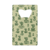 カップとポットの多肉性サボテンのシルエット クレジットカード栓抜き (裏面)