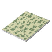 カップとポットの多肉性サボテンのシルエット ノートパッド (回転)