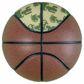 カップとポットの多肉性サボテンのシルエット バスケットボール (右)