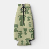 カップとポットの多肉性サボテンのシルエット ボトルクーラー (裏面)