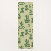 カップとポットの多肉性サボテンのシルエット ヨガマット (裏面)