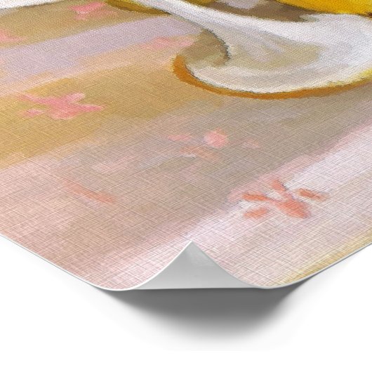 カップと花 ポスター (角)