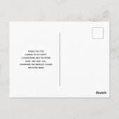 カップに入ったかわいいピンクのフクロウ|過去記事 ポストカード (裏面)