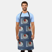 カップに入ったイチゴ エプロン (着用した状態)