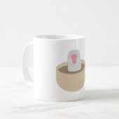 カップに入った雪猿 コーヒーマグカップ (正面左)