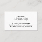 カップに入るアイスクリームのスクープ 名刺 (裏面)