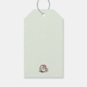 カップに猫ちゃんを丸める – 愛らしいティータイム ギフトタグ (裏面)