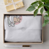 カップに猫ちゃんを丸める – 愛らしいティータイム 薄葉紙 (ギフト)