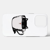 カップに赤い鼻を隠した黒い子猫 Case-Mate iPhoneケース (裏面 (横))