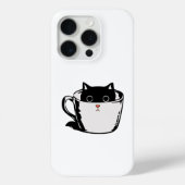 カップに赤い鼻を隠した黒い子猫 Case-Mate iPhoneケース (裏面)