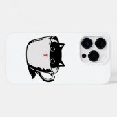 カップに赤い鼻を隠した黒い子猫 Case-Mate iPhoneケース (裏面 (横))