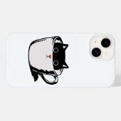 カップに赤い鼻を隠した黒い子猫 Case-Mate iPhoneケース (裏面 (横))